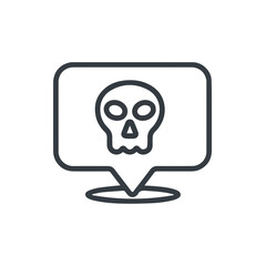 Skull icon symbol vector image illustration
