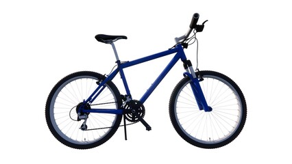 Fototapeta premium a blue bike with a black seat and a white background