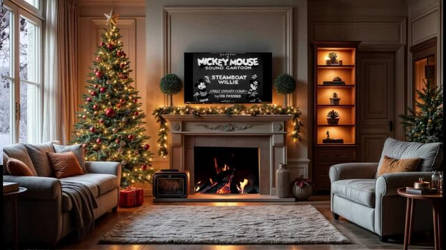 Living Room in Christmas