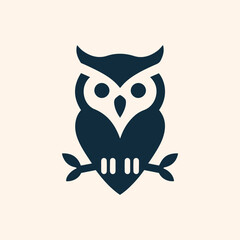 Owl logo icon vector illustration