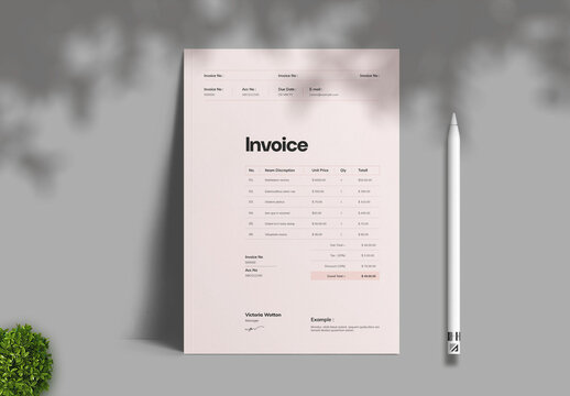 Clean Invoice Layout