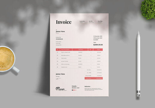 Minimal Clean Invoice Layout