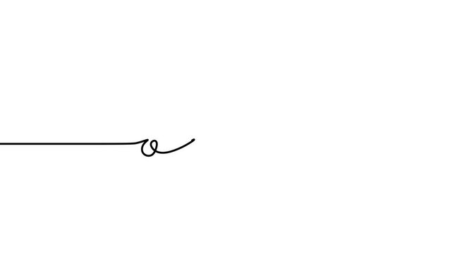 Continuous drawing line art of oops word with black line and white background. One line