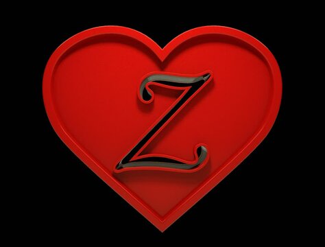 loop animation of hearts with die cut letters on alpha channel