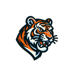 Obraz premium Modern sports logo tiger mascot isolated vector illustration