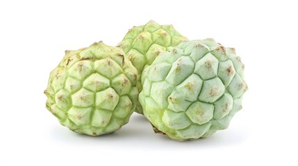 Fototapeta premium custard apple on white background. 