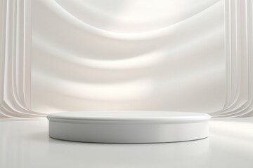 Abstract white porcelain furniture.