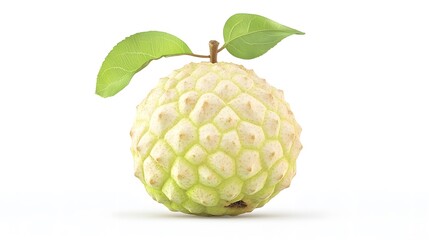 custard apple on white background. 