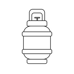 Gas cylinder bottle icon. Outline gas cylinder bottle vector icon for web design isolated on white background