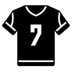 Football Jersey Silhouette vector illustration