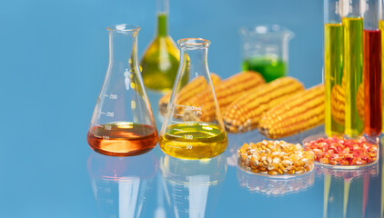 Biofuel with Plants industry lab researching for bio-aviation fuel (BAF) to be a sustainable aviation fuel (SAF)