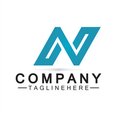 Letter N logo icon design template elements