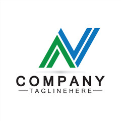 Letter N logo icon design template elements
