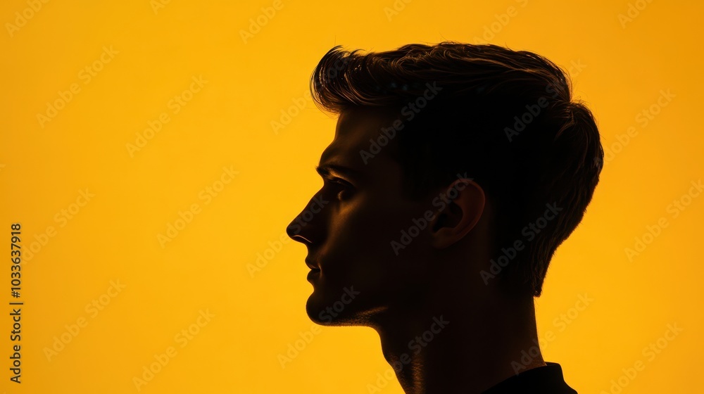 Wall mural a man with a tie and a black shirt