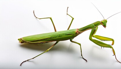 praying mantis isolated on white

