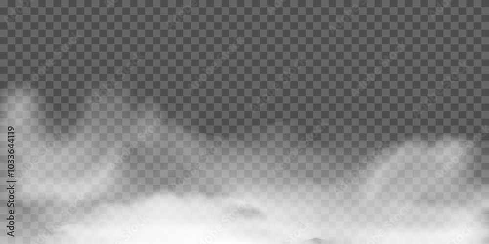 Canvas Prints realistic fog or smoke overlay effect on a transparent background