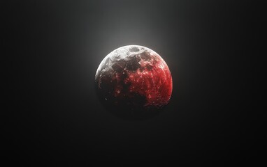 Blood Moon in the Night Sky