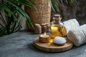 Aromatherapy Spa. Relaxing Candlelight Massage Treatment for Wellness & Beauty