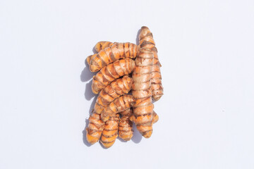 Turmeric On White Background