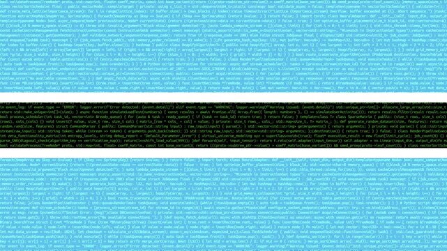Botswana flag - Waving flag on report analytics data statement