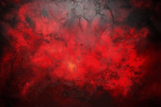 A dark red canvas background with rough texture and abstract patterns, blending deep crimson and black tones, creating a dramatic and intense visual effect with cracks and subtle highlights