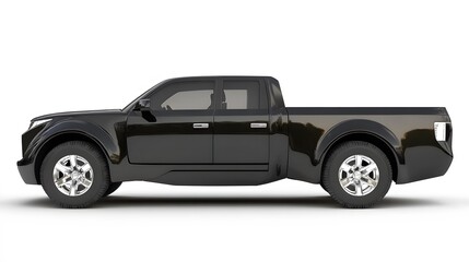 pickup truck car isolated on white. 