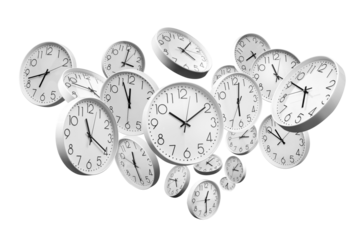 Time Concept with Multiple Floating Clocks Isolated from Background