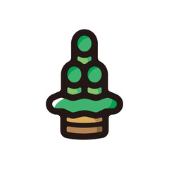 Kadomatsu outline icon for graphic design, apps and websites