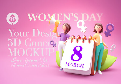 Women's Day Concept Mockup