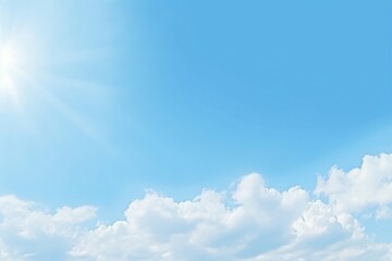 Fototapeta premium Blue sky sun backgrounds outdoors.