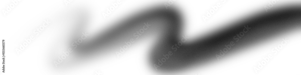 Poster black, blurred wave with grain effect on transparent background. design for poster, header, backgrou