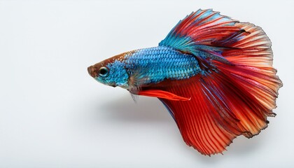 Fototapeta premium Betta Fish on White 