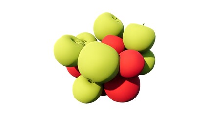 a large group of apples are arranged in a circle.