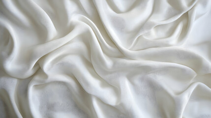 Obraz premium A white sheet of fabric with a wavy pattern, illustrating texture and design -