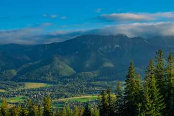 Obraz premium beautiful view of the resort town Zakopane. Tatra mountains Poland