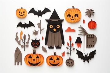 Fototapeta premium Halloween craft art anthropomorphic.