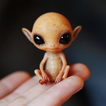 alien sitting on a floor