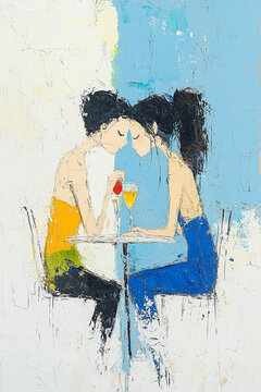 couple painting a wall