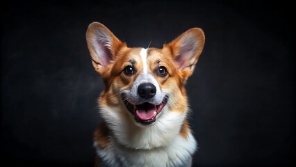 Obraz premium Portrait of a Smiling Dog Welsh Corgi Pembroke
