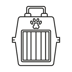 Pet Cat Cage icon vector on white background