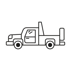 Pickup truck icon vector on white background