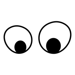 Cartoon eyes icon vector. Halloween eyes illustration sign. Eyes symbol or logo.
