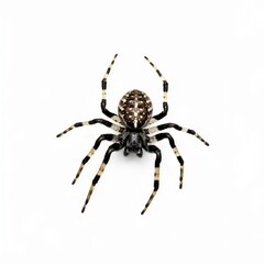 spider on a white background. 3D illustration.