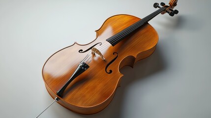 Fototapeta premium Cello on White Background