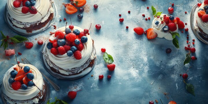 Delicious Berry Topped Cakes Perfect for Celebrations and Sweet Treats