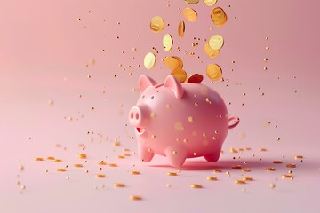 Piggy Bank Finance Illustration for Financial Growth and Money Management