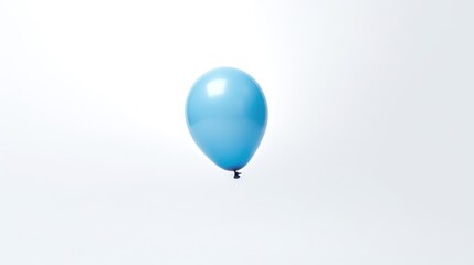 Obraz premium Blue Balloon on White Background