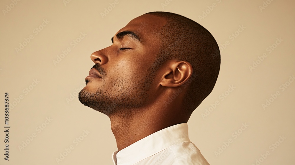 Aufkleber person in casual clothes massaging their sore shoulder in discomfort while standing on a simple back