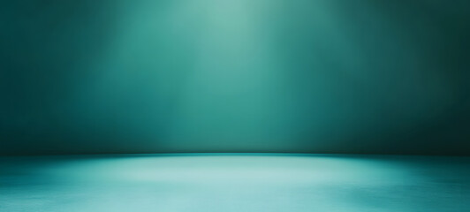 Abstract pastel teal color and gradient cyan light background with mint green table backdrops display product design. Turquoise empty space room for showing. Blur 3D render podium stage vector texture
