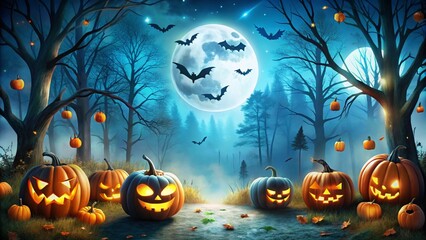 Enchanted Halloween Night Scene